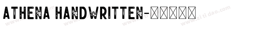 Athena Handwritten字体转换